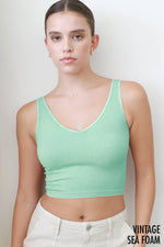 Nikibiki Vintage V Neck Crop Top