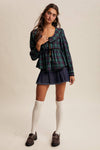 Green Plaid Holiday Blouse