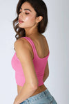 Nikibiki Scoop Chevron Ribbed Crop Top
