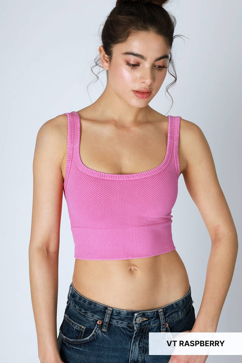 Nikibiki Vintage Chevron Crop Top