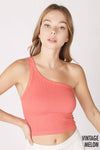 Nikibiki Vintage One Shoulder Crop Top