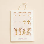 Western Theme Earring Set - 18K Gold Dipped