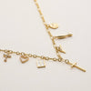 Faith and Love Charm Necklace - 18K Gold Dipped
