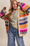 Rainbow Hand-Crochet Open Cardigan LSW0620