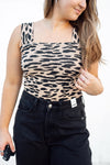 Leopard Ribbed Top