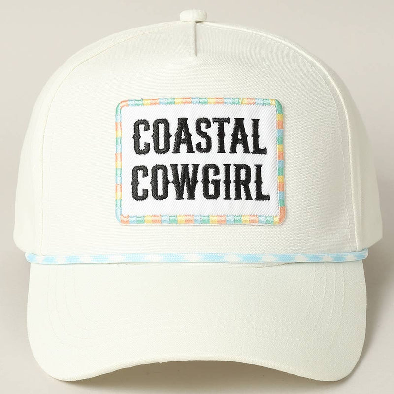 Coastal Cowgirl Embroidery Patch Trucker Hat