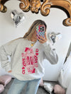 Queen of Hearts Crewneck: Ash Grey