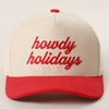 Howdy Holidays 3D Text Embroidery Corduroy Hat