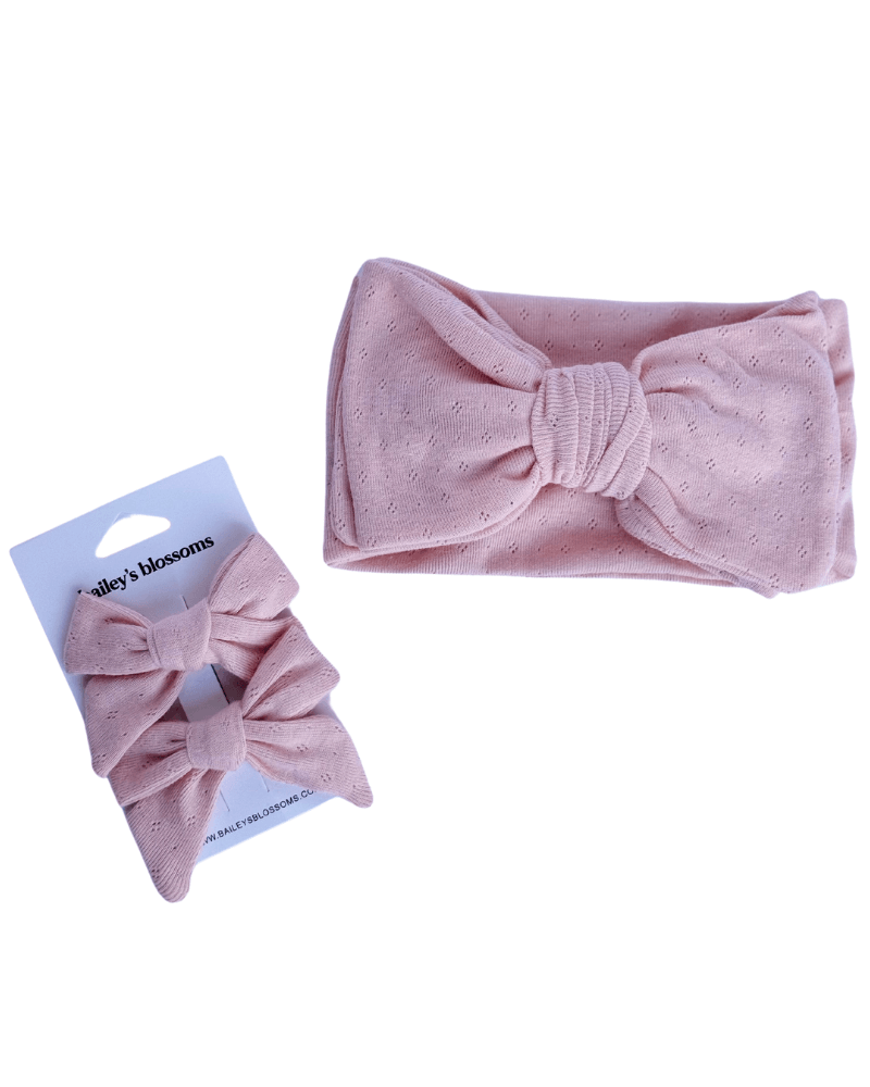 Messy Bow Headwrap - Rose Pink