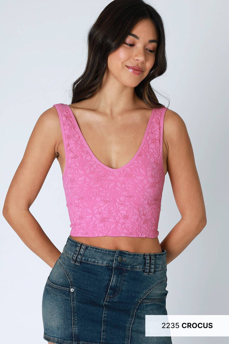 Nikibiki Lace V Neck Tank Top