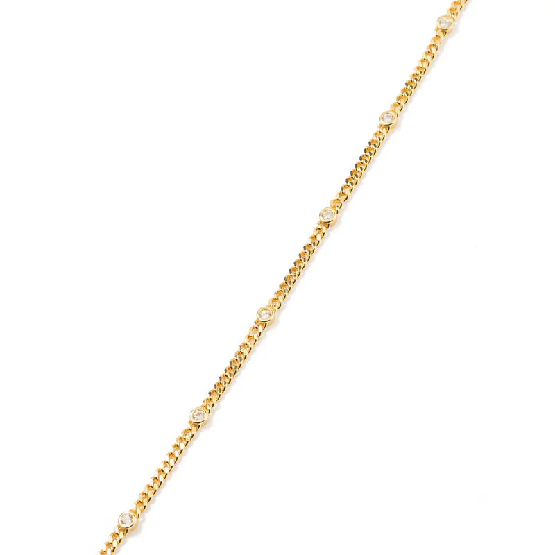 18K Gold Dainty CZ Choker