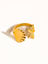 Étoilé 18K Gold Non-Tarnish Star and Shell Ring