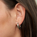 Silver Chunky Hoops Mini