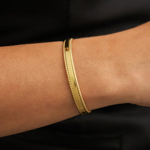 18K Gold Warrior Bangle