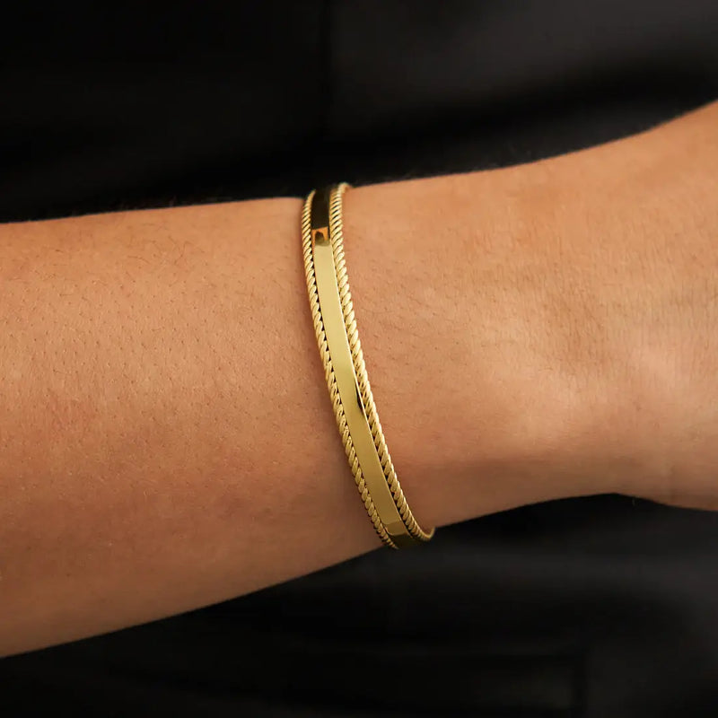 18K Gold Warrior Bangle