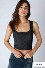 Nikibiki Double Lace Square Crop Top