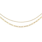 Waterproof Gold Paperclip Layered Choker