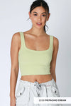 Nikibiki Scoop Chevron Ribbed Crop Top