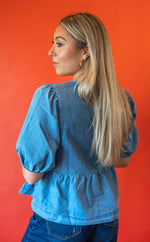 Little Denim Tie Blouse