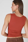Nikibiki Clean Line Square Shirred Top