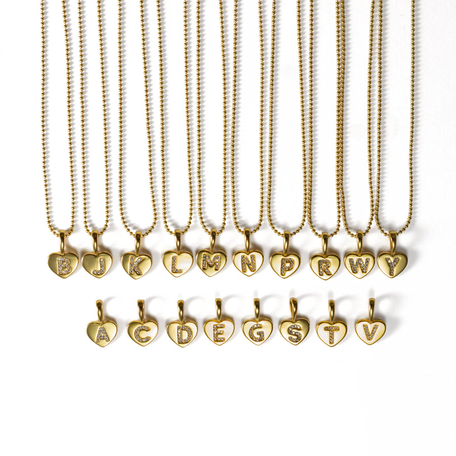 Heart Initial Necklace