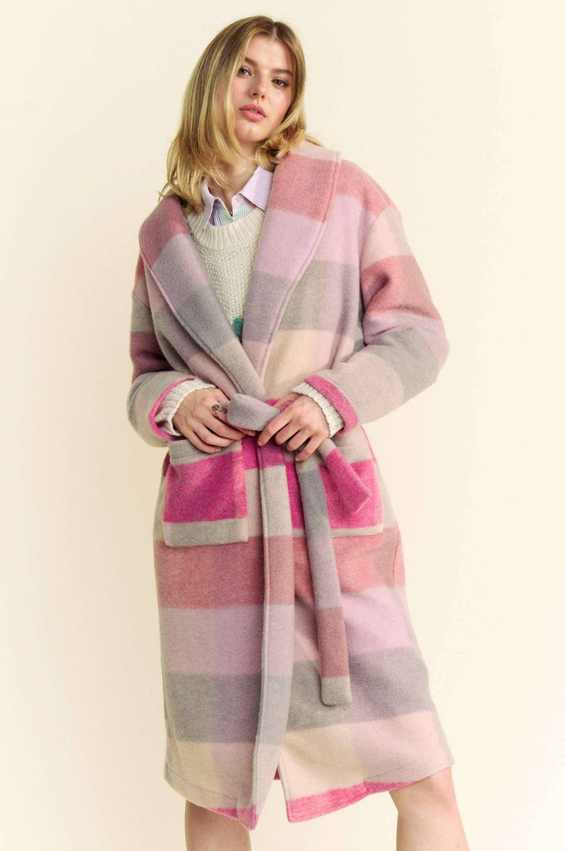 Wrapped Up in Love Checker Coat