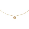 18K Gold Sun Opal Pendant Necklace