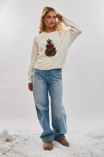 Dainty Coquette Christmas Tree Sweater
