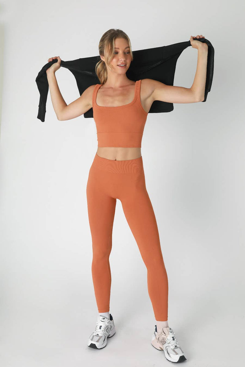 Nikibiki Scoop Chevron Ribbed Crop Top