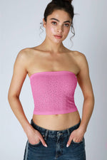 Nikibiki Floral Lace Tube Top