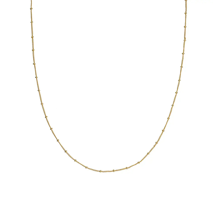 18K Gold Dotted Chain Choker