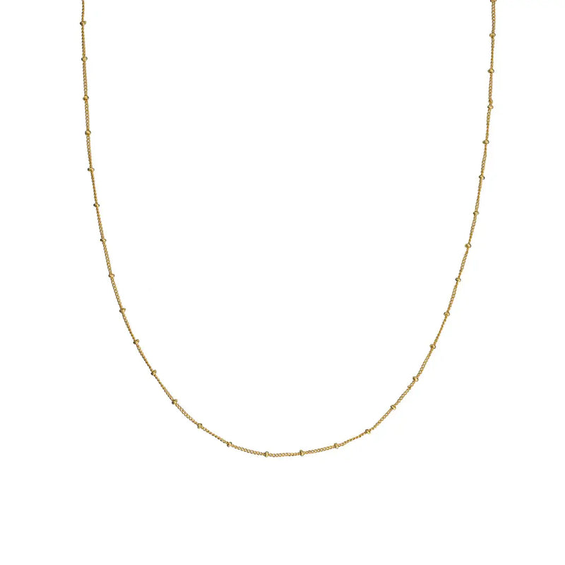18K Gold Dotted Chain Choker