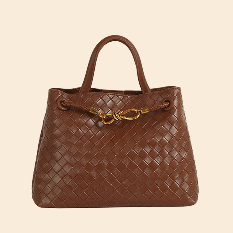 Fashion Woven Muse Brass Satchel