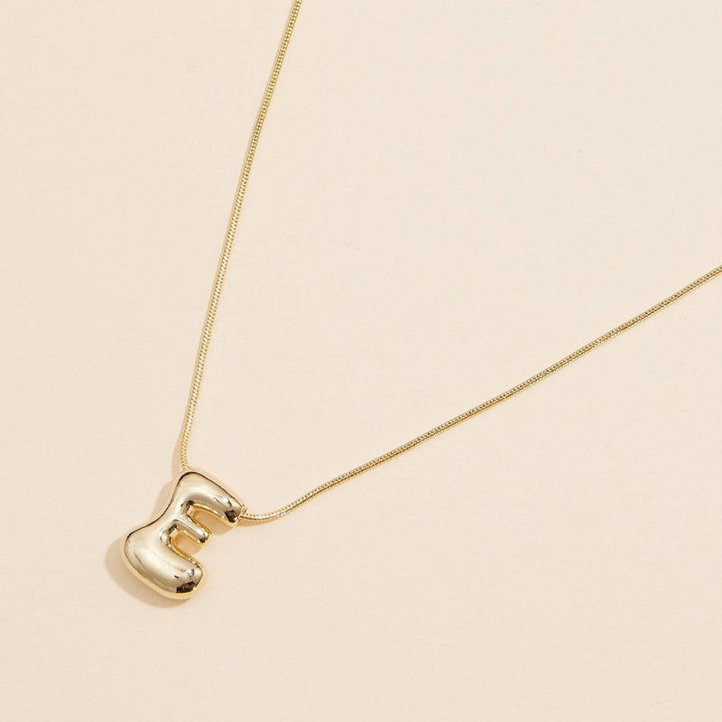 16 Assorted Pack of Bubble Design Initial Short Necklaces