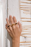 Waterproof Gold Triple Stacked Ring