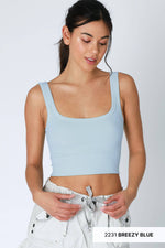 Nikibiki Scoop Chevron Ribbed Crop Top