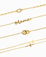 Stainless 2 Layered Cross Necklace