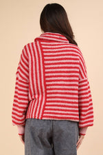 Winter Girl Striped Cowl Neck Sweater