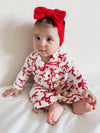 Red Bows / Organic Pointelle Lounge Set