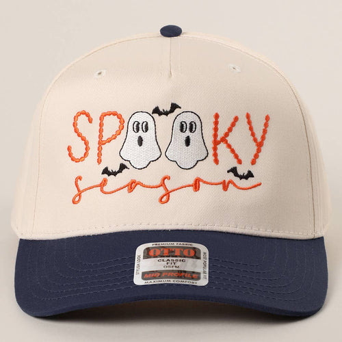 SPOOKY TWO Ghost Embroidered Trucker Hat