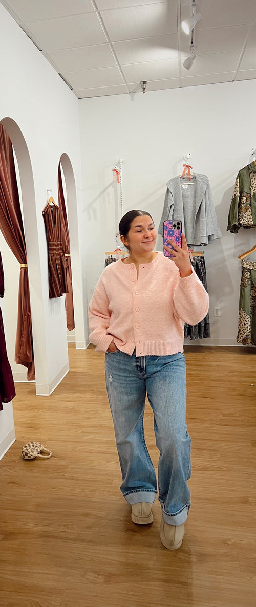 Kan Can Wide Leg Cuff Jeans