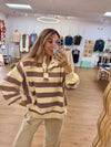 Sunday Stripe Lilac and Cream Quarter Snap