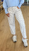 Ditsy Floral Printed Barrel Pants