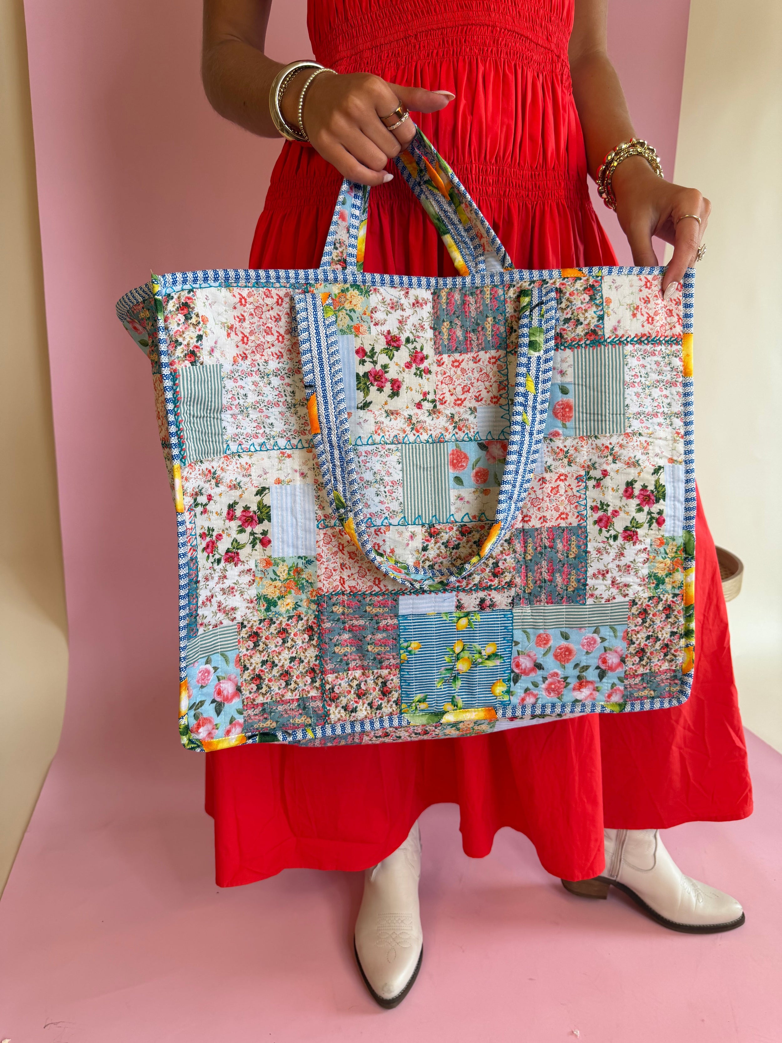 Totebag, patchwork tote, large bag, accessories, handbags, POL bags