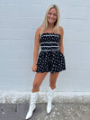 Black Daisy Smocked Romper