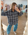 Frosted Fringe Oversized Flannel