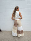 Bohemian Tiered Dream Mid-Rise Wide Leg Pants