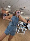 Denim Vest and Shorts Set