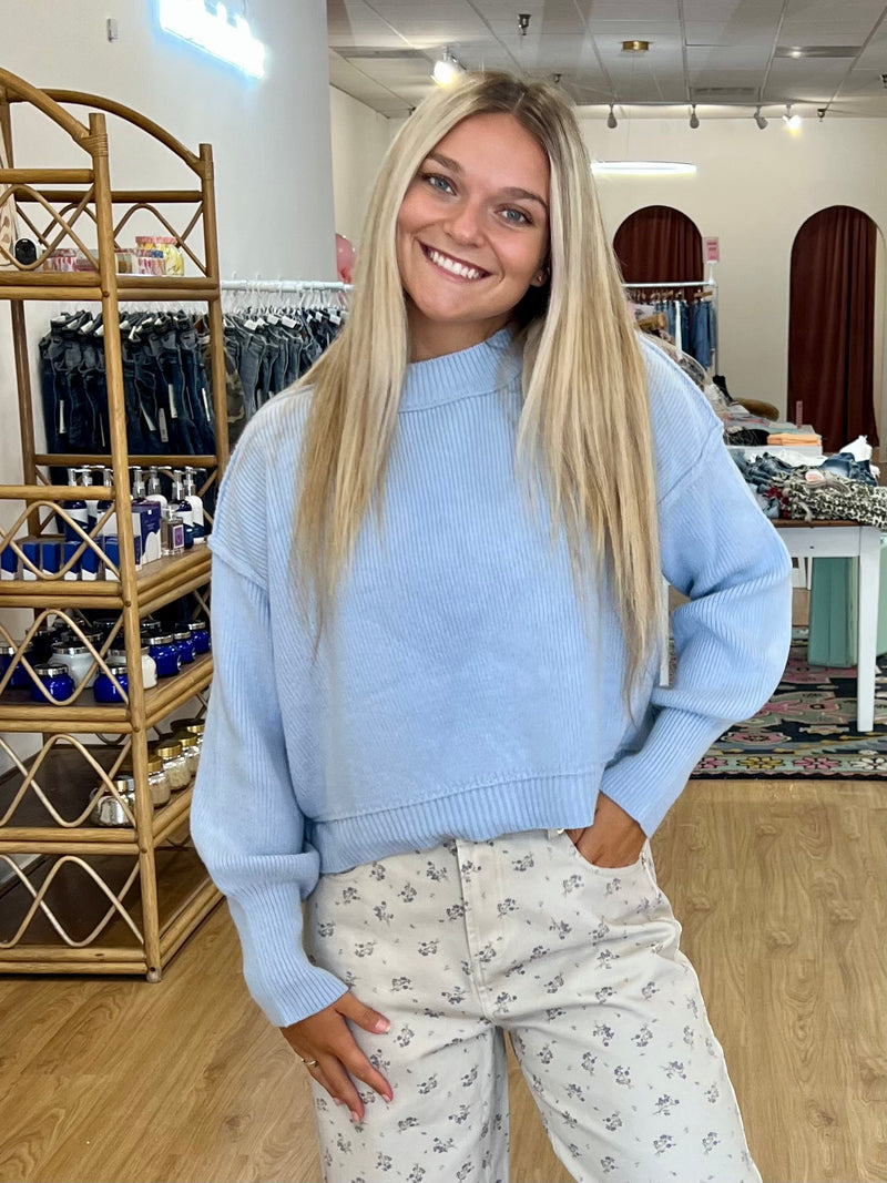Regina Cropped Ribbed Sweater : Multiple Colors