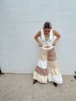 Bohemian Tiered Dream Mid-Rise Wide Leg Pants